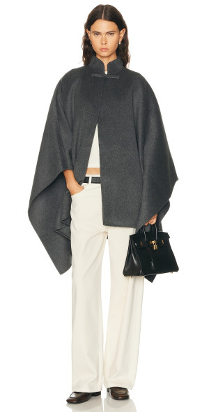 Rohe - Double Faced Wool Pankou Closure Poncho