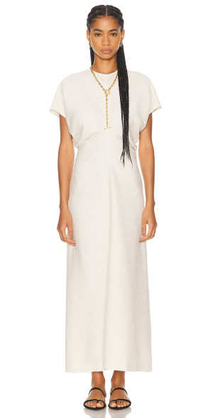 knee length dresses for ladies Slouch waist dress pearl – TOTEME main image 0
