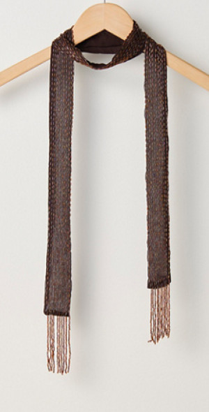 Free People Beaded Mornings Skinny Scarf
