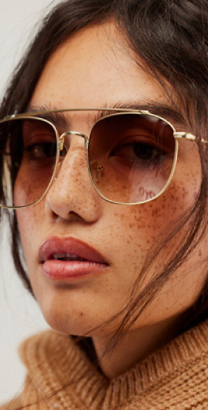 Free people Georgiana aviator sunglasses 81479545_201_a main image 3