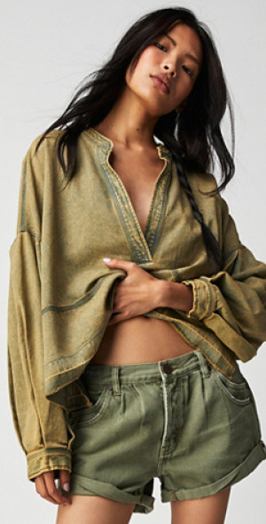 Free People Jude Denim Pullover