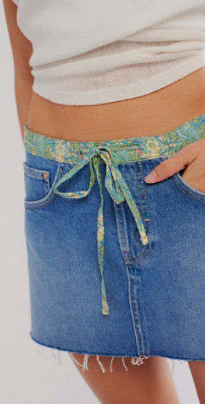 Free People We The Free Georgia Denim Mini Skirt