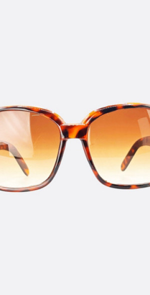 Giant Vintage Amber Oversized Square Boho Sunglasses