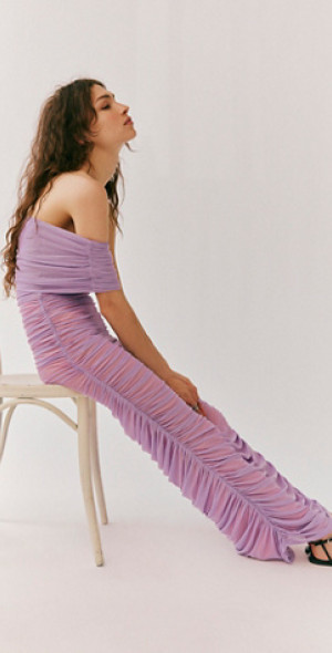 strapless open back dress Pink main image 0