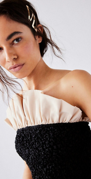 navy blue mini dress strapless Mattea Diamante Mini Dress With Scarf - Navy
