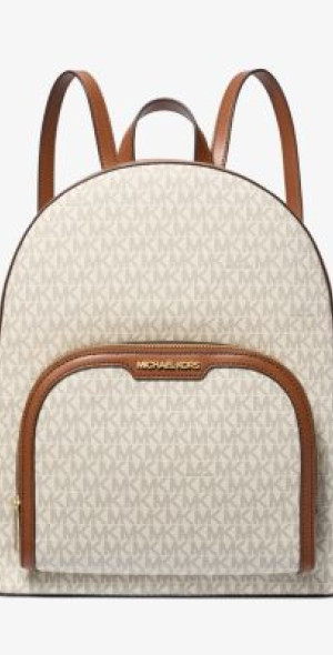 MICHAEL KORS JAYCEE LARGE ZIP POCKET BACKPACK $558 Jaycee Large Logo Backpack in BLACK - Sale | Michael Kors [US] main image 4