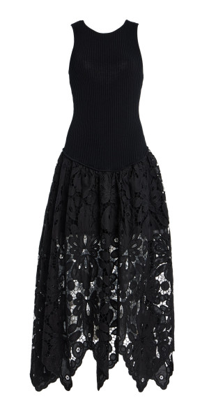 Aje - - Atlas Knit Midi Dress - Black - S