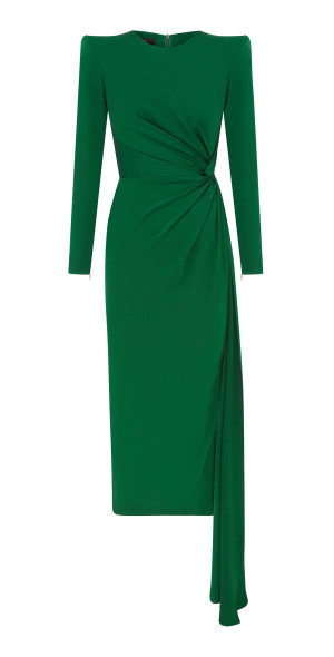 green emerald velvet dress Strapless Sweetheart Dress in Satin Crepe