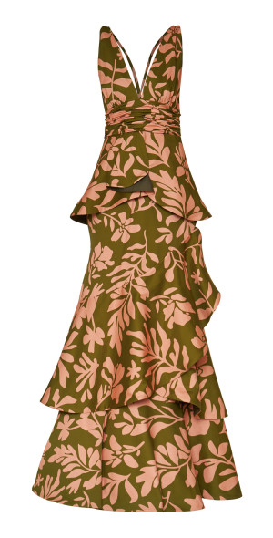 Andres Otalora - - Viboral Cotton Poplin Maxi Dress - Green - US 6 - Moda  Operandi
