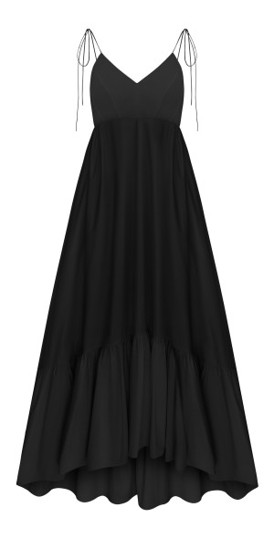 anna october asymmetric cotton-blend maxi dress ellaarose on LTK