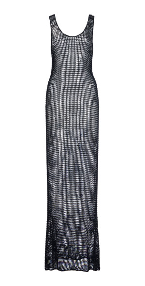 Another Tomorrow - - Beaded Knit Maxi Dress - Navy - XL