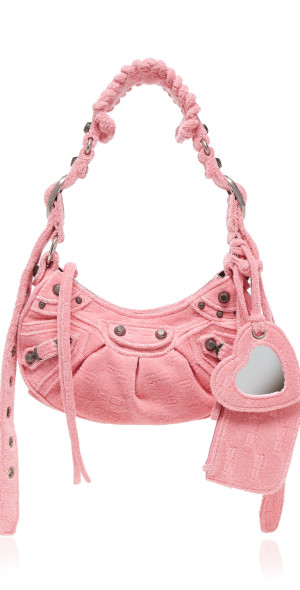 Balenciaga - - Le Cagole XS Monogram Sponge Shoulder Bag - Pink