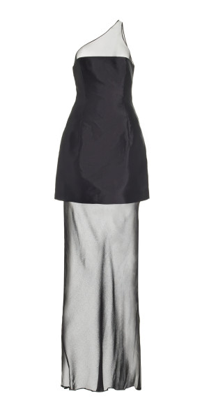 Beare Park - - One-Shoulder Silk Mesh Maxi Dress - Black - AU 10 - Moda  Operandi