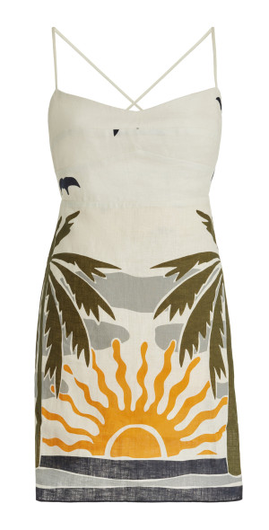 Cala de la Cruz Tere Linen Mini Dress Ivory S Moda Operandi