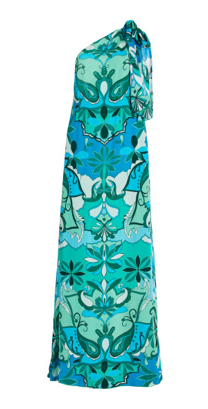 Cin Cin - - Bohemia Asymmetric Maxi Dress - Blue - OS - Moda Operandi