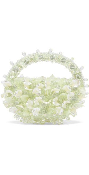 Clio Peppiatt - - Petal Beaded Bag - Green - OS