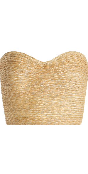 Cult Gaia - - Jacira Strapless Woven Raffia Top - Neutral - XS