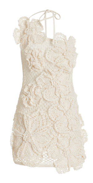 knee length dresses for ladies Cult Gaia Tara Off White Floral Sleevless Mini Dress main image 0