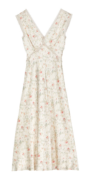 slip dress with lace overlay Shapewear Lace Overlay Sculpting Dress main image 1