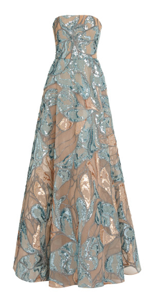 elie saab bead embroidered long dress Isabella Patchwork Maxi Dress main image 1