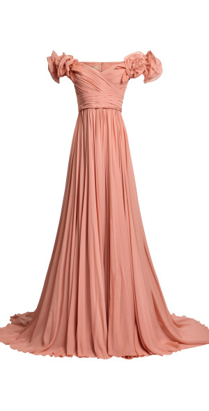 green emerald velvet dress Elie Saab Sequined Tulle Gown in Blue
