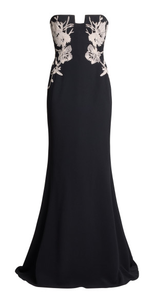 elie saab black dress Black High Neck Hook And Eye Cutout Maxi Dress With Thigh Split Black / 4