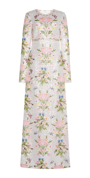 Giambattista Valli - - Embroidered Sequin Maxi Dress - Floral - IT 42 -  Only At Moda Operandi