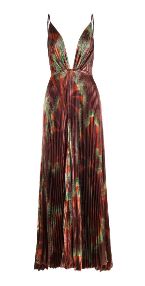 Johanna Ortiz - - Western Gardens Pleated Silk Maxi Dress - Multi - US 6 -  Moda Operandi