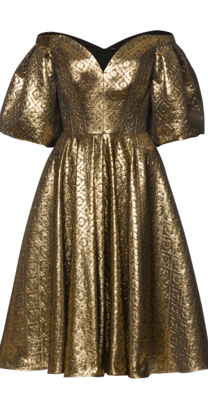 green emerald velvet dress Lena Hoschek Vitamin D Dress