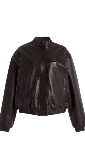 Loulou de Saison - - Marlow Leather Bomber Jacket - Brown - EU 34