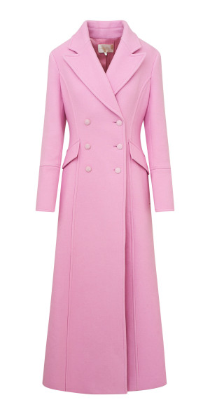 LoveShackFancy - - Angeli Tailored Wool-Blend Coat - Light Pink