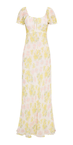 chinese dress ladies Love Shack Fancy Rialto Maxi Yellow  shortandsweethire