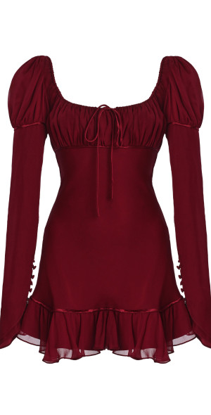 open lace back dress Saaksha & Kinni Clara Red Micro Pleat Dress