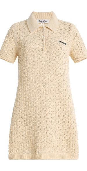 Miu Miu - Collared Cotton Mini Dress