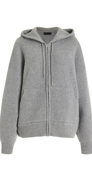NILI LOTAN - - Daly Zip-Up Wool Hoodie - Grey - S - Moda