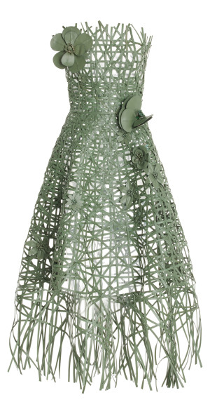 green emerald velvet dress Oscar Midi Dress Green