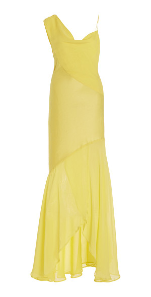 Paris Georgia - - Willow Silk-Georgette Gown - Yellow - XS - Moda Operandi