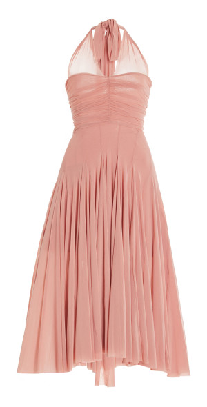 wine red dress midi LaDivine BD7027 Prom Dress - Nude
