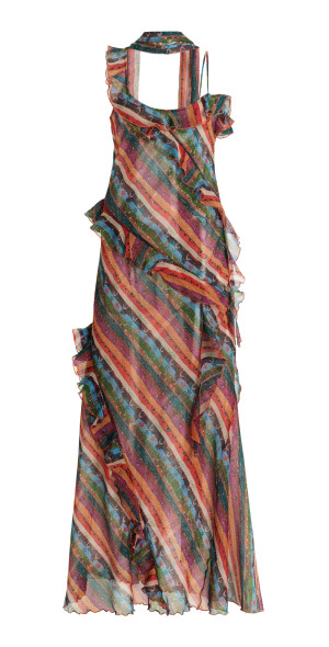 SIEDRÉS - - Exclusive Monica Ruffled Chiffon Maxi Dress