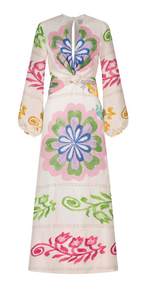 silvia tcherassi leonor cutout linen maxi dress Silvia Tcherassi