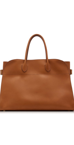 The Row Soft Margaux 15 Leather Tote Bag Brown OS Moda