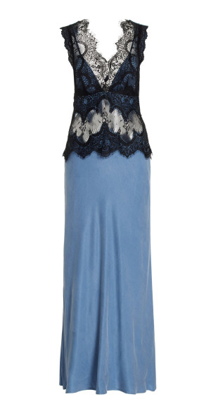 chinese dress ladies Third Form Visions Lace Deep V Maxi Dress Polka Dot main image 1