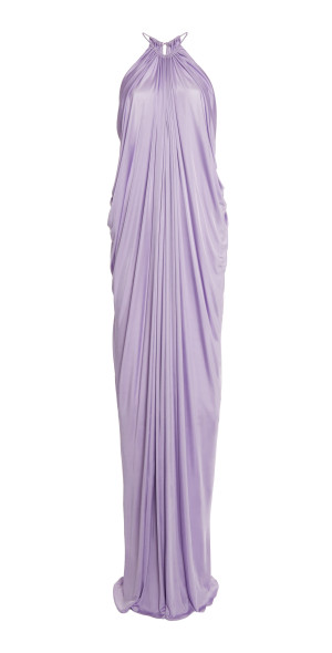 moda operandi purple dress Alex Perry - - Scoop-Neck Satin Crepe Maxi Dress - Purple - UK 12