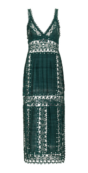 ulla johnson dress green Ulla Johnson Freesia Gathered Cross Back Gown main image 0