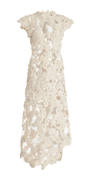 Zimmermann Sensory Lace Midi Dress Neutral Moda Operandi