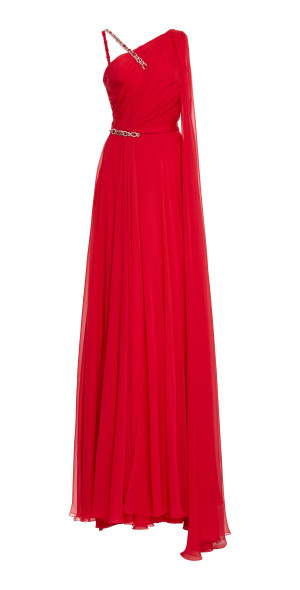 sachin and babi light blue dress Zuhair Murad Embellished Chiffon Gown In Pink - 60% Off
