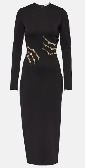 area black dress Elegant Black Gothic Lace Maxi Dress with Sheer Back