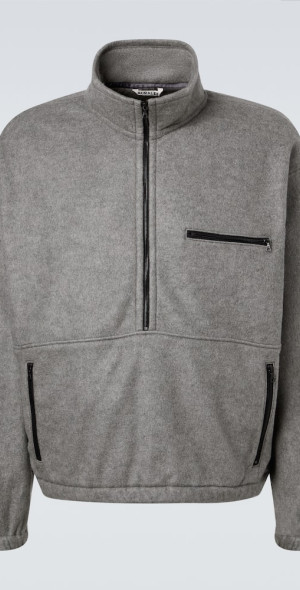 AURALEE LIGHT WOOL SWEAT HALF ZIP サイズ3 Auralee - Silk fleece half-zip sweater
