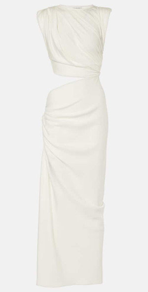 christopher esber asymmetric dress Christopher Esber Silk Draped Shawl Dress in Grey Size 4