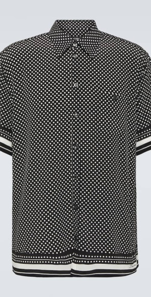 Dolce & Gabbana Gray SICILIA Dotted Semi Fitted Formal Shirt